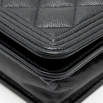 Chanel Boy Wallet on Chain Caviar BLack