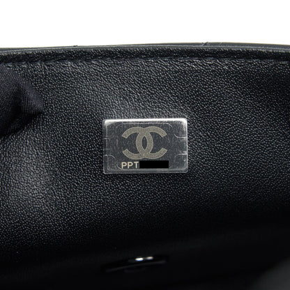 Chanel Mini Rectangular Lambskin black so black