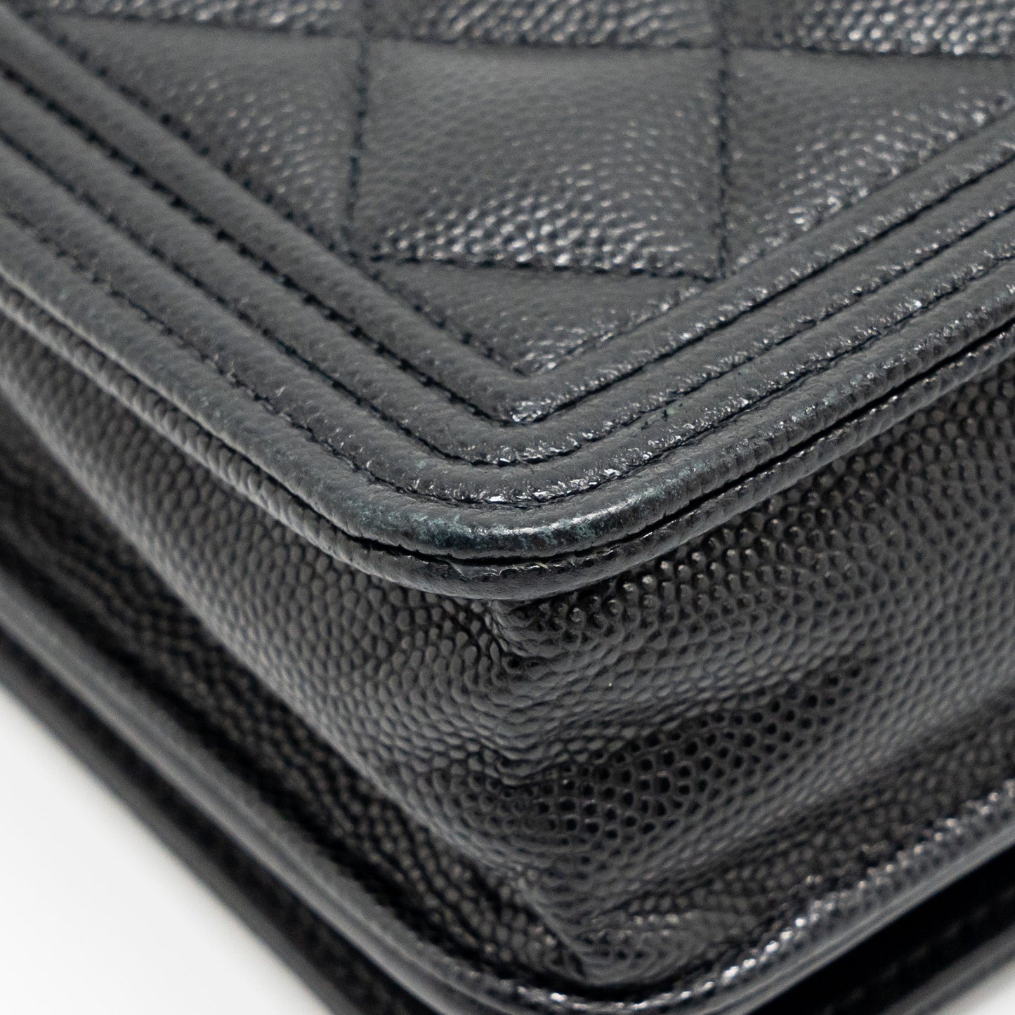 Chanel Boy Wallet on Chain Caviar BLack