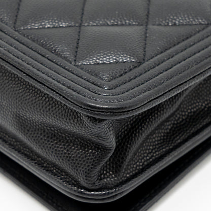 Chanel Boy Wallet on Chain Caviar BLack