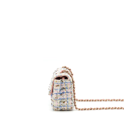 Chanel Mini Rectangular Flap Bag Tweed Multicolour L