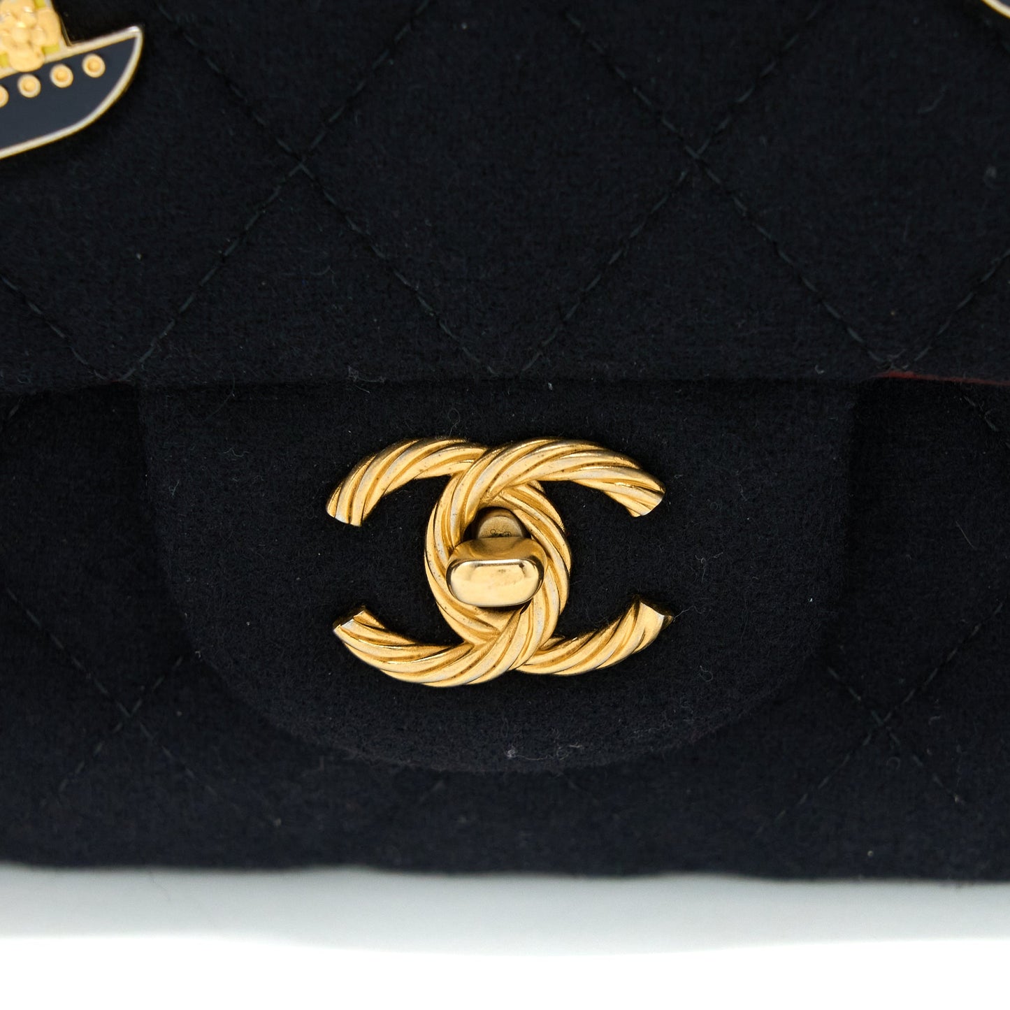Chanel Medium Classic Double Flap Bag 2018 Metiers d’Art Paris-Hamburg Collection Wool