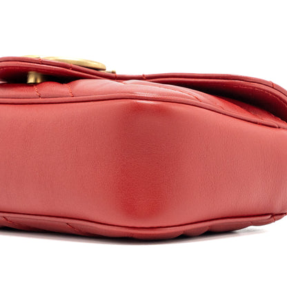 Gucci Super Mini gg Marmont calfskin Red