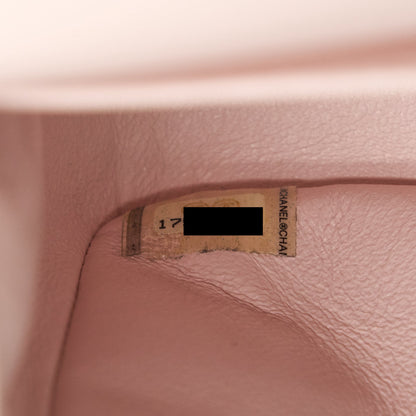 Chanel patent leather medium classic double flap bag Beige