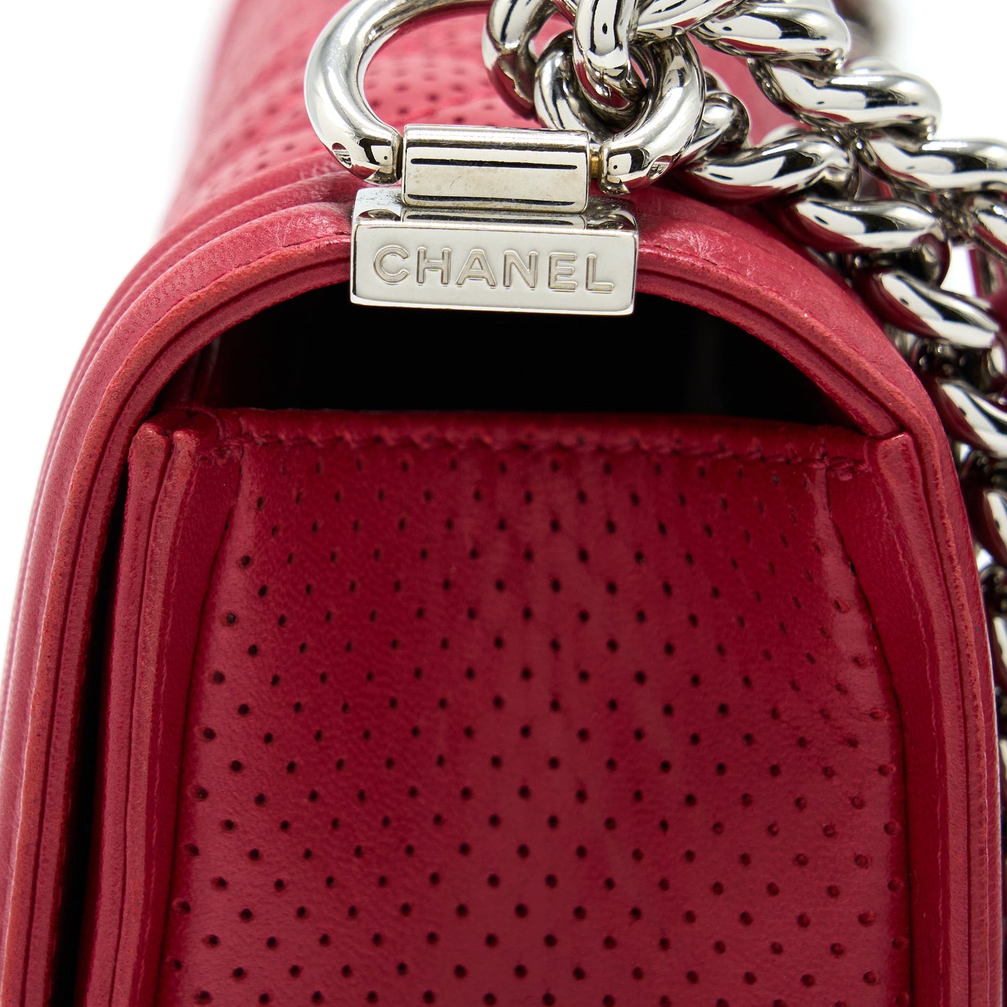 Chanel Medium Boy Bag Lambskin Red