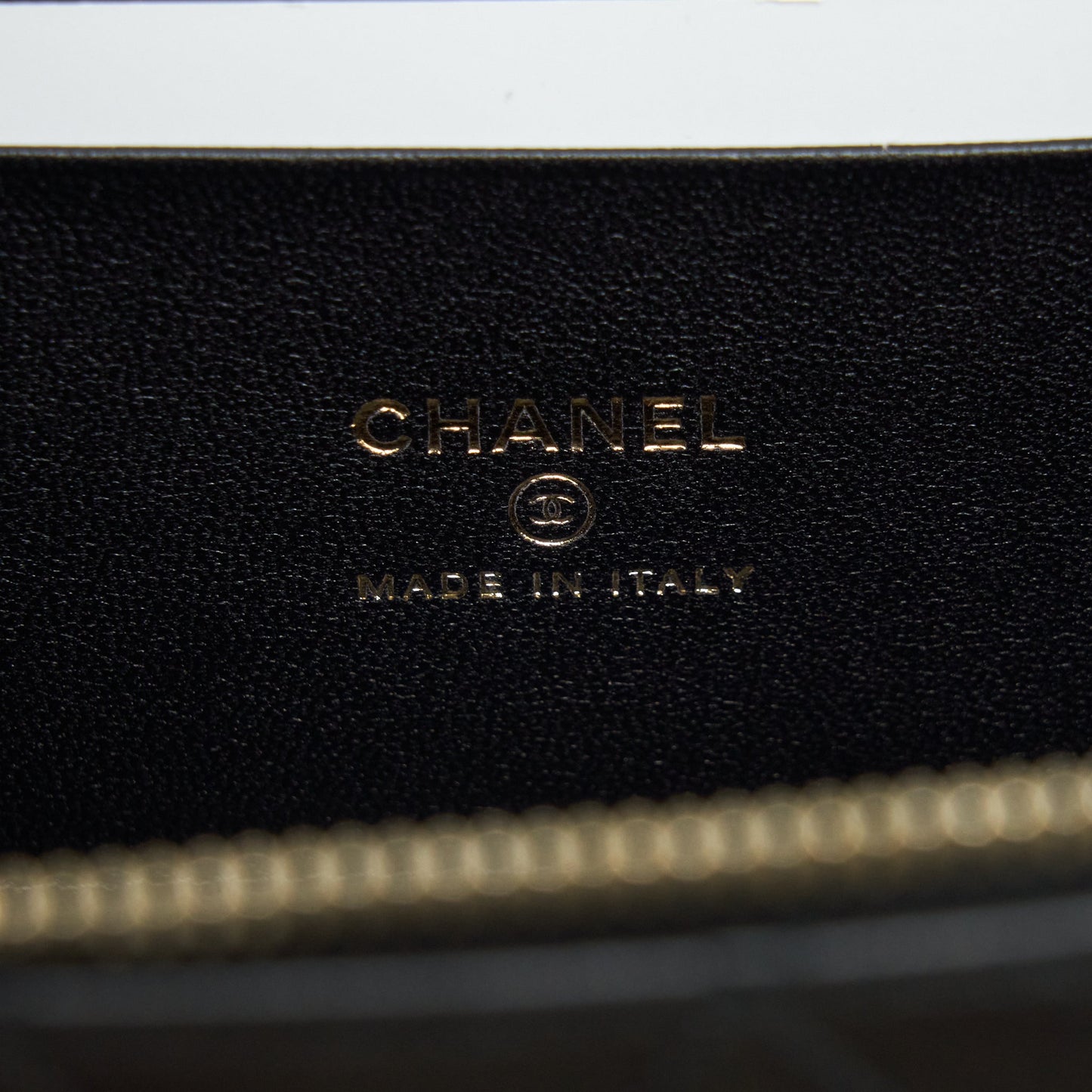 Chanel 22A Top Handle Long Vanity With Chain Lambskin Black L