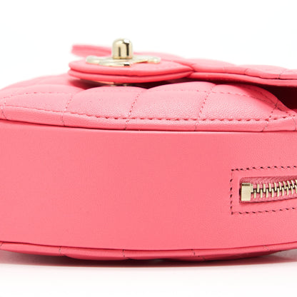Chanel 22S Small Heart Bag Lambskin Pink L