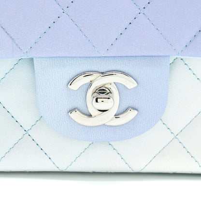 Chanel 21K Mini Rectangular Flap Bag Lambskin Multicolour Ombré Iridescent