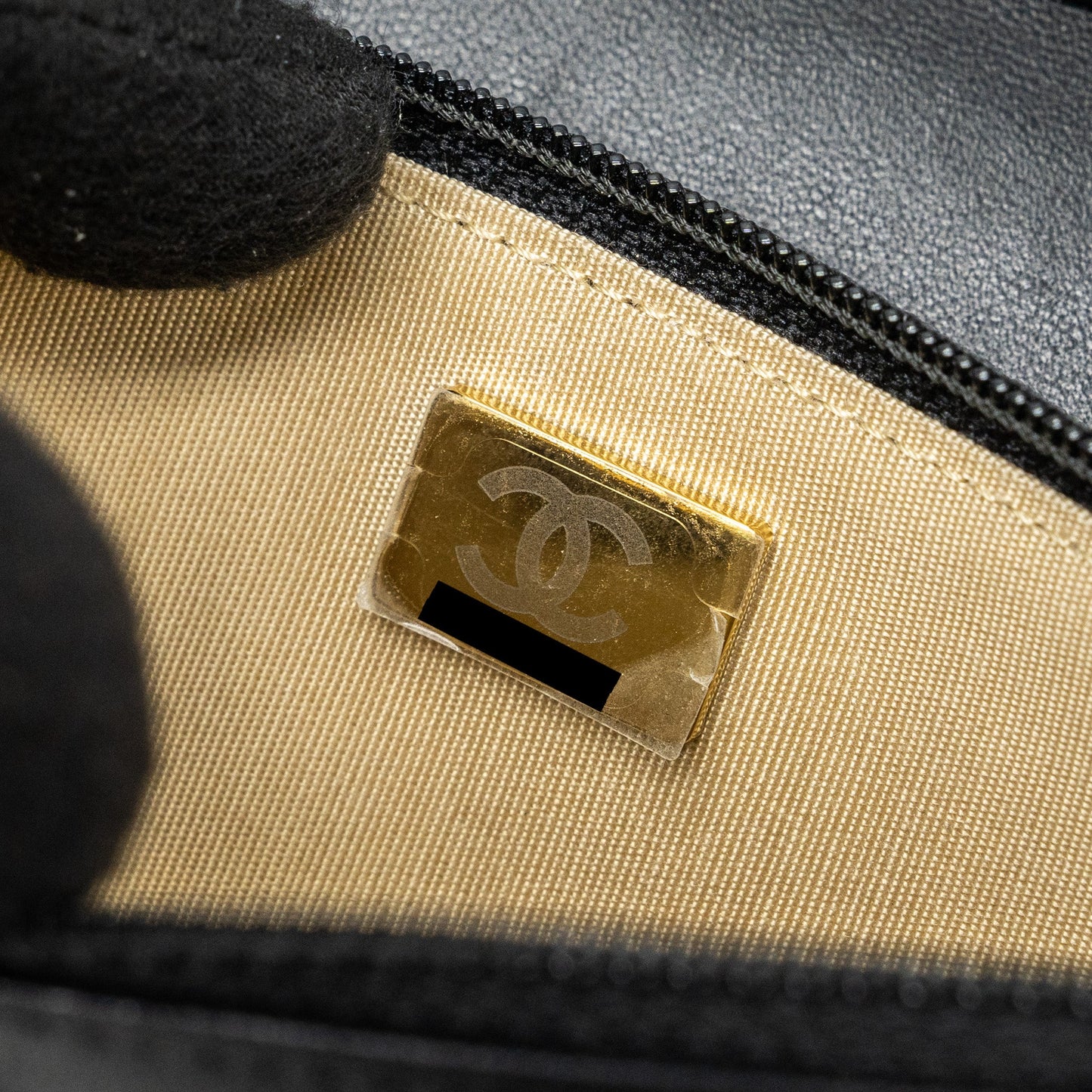 Chanel Pearl Crush Wallet On Chain Lambskin Black (Microchip)