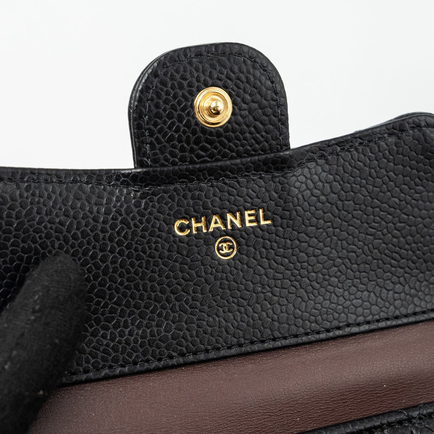 Chanel Classic Compact Wallet Caviar Black (Microchip)