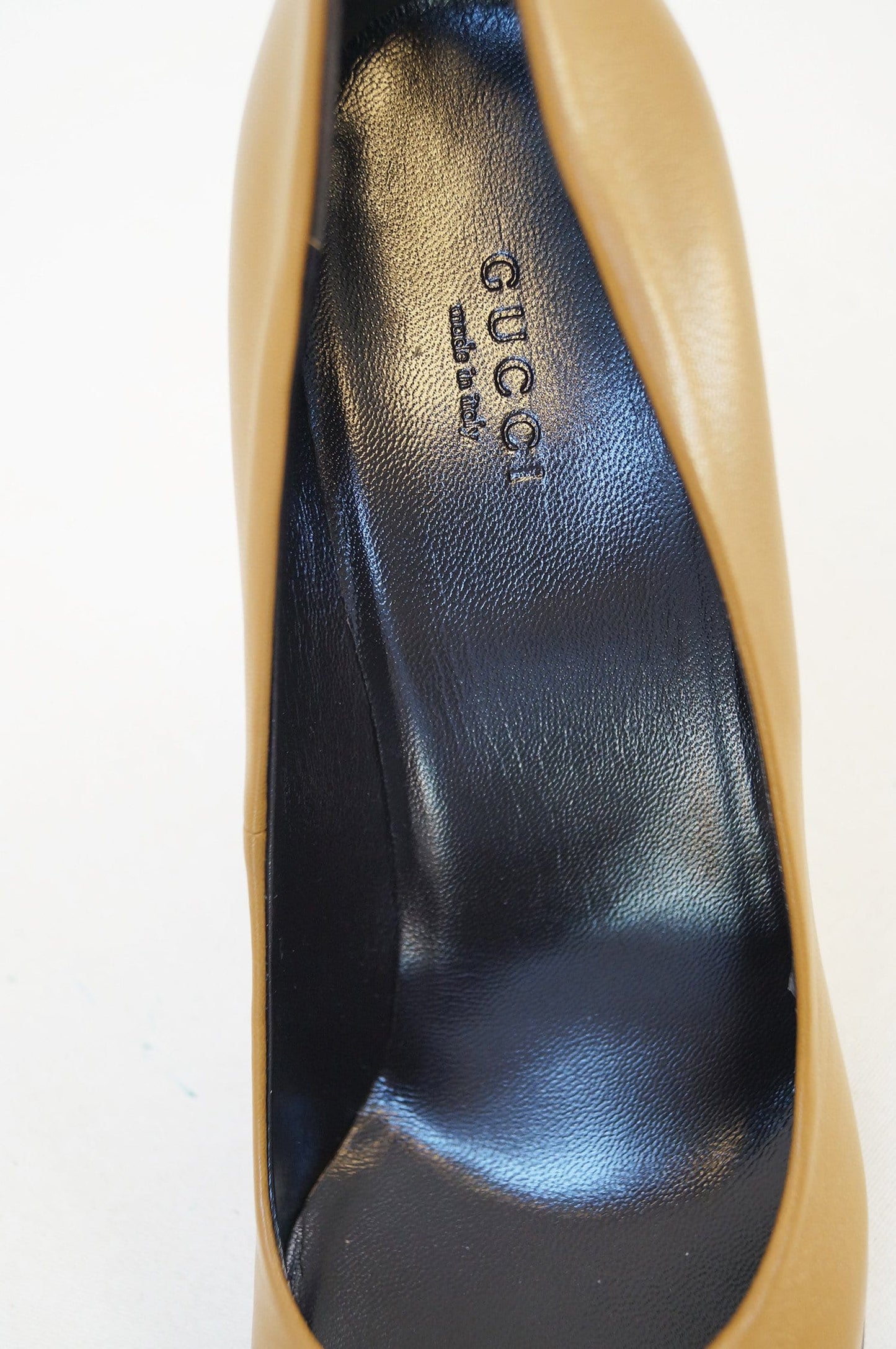 GUCCI Leather Heel Pump Interlocking G 329837 Size 40