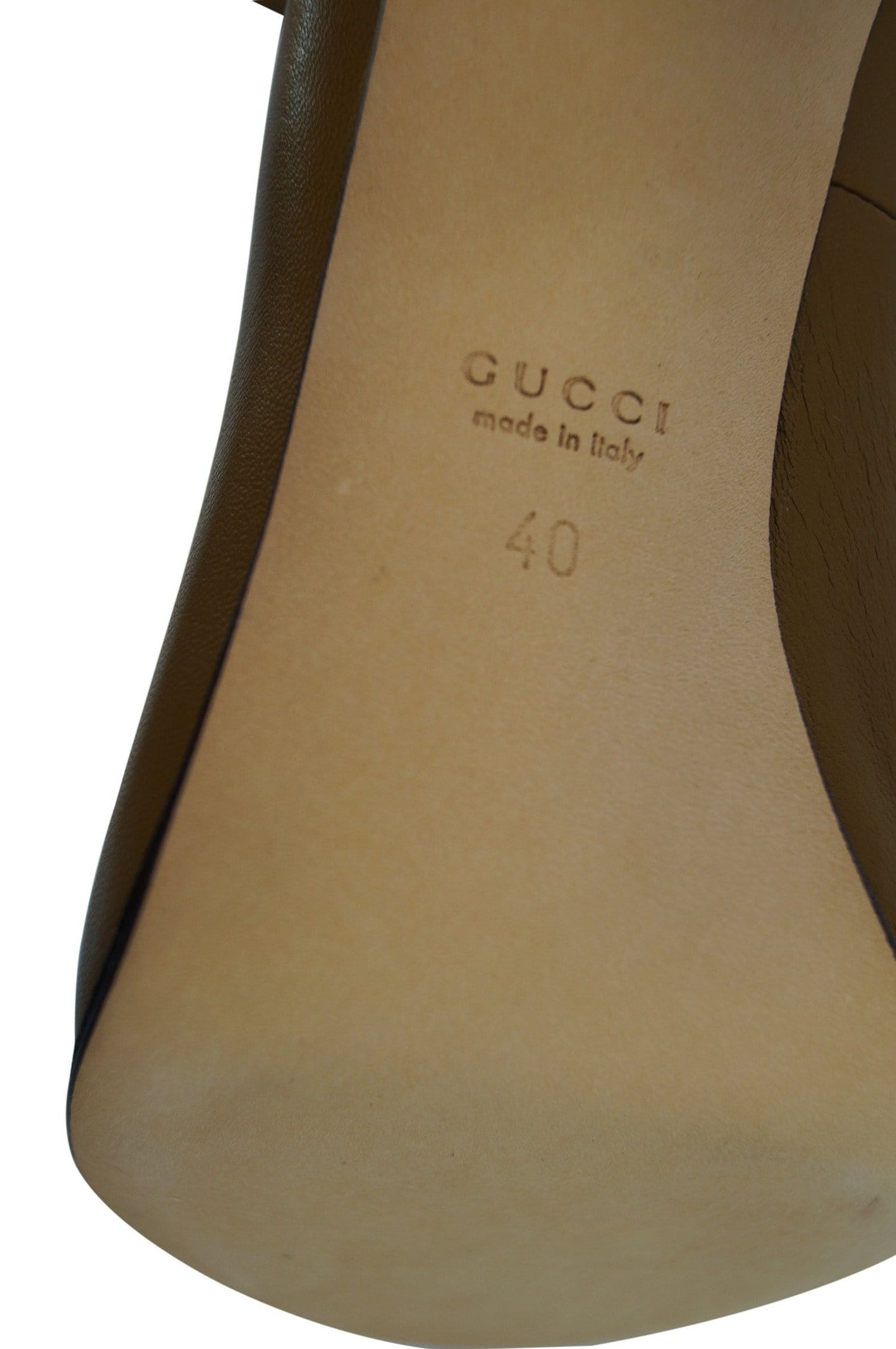 GUCCI Leather Heel Pump Interlocking G 329837 Size 40