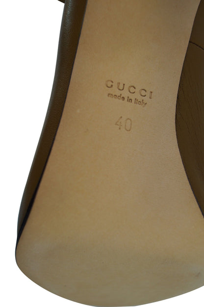 GUCCI Leather Heel Pump Interlocking G 329837 Size 40