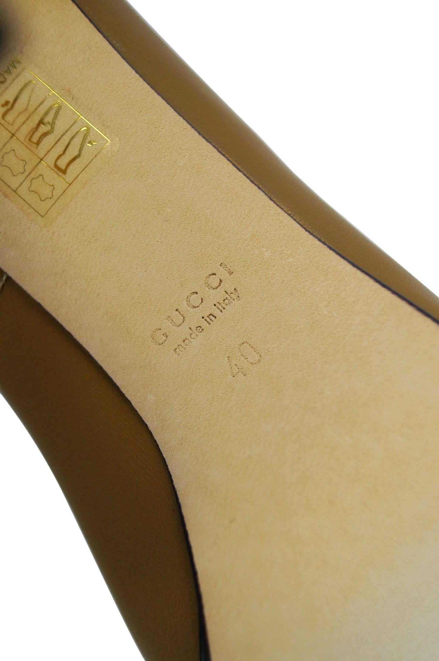 GUCCI Leather Heel Pump Interlocking G 329837 Size 40