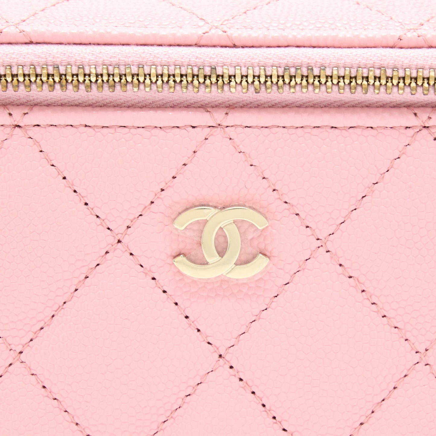 Chanel 22C Long Vanity With Chain Caviar Pink L