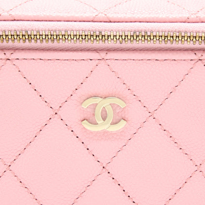 Chanel 22C Long Vanity With Chain Caviar Pink L