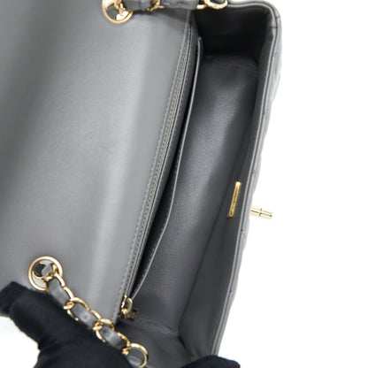 Chanel 22A Mini Rectangular Flap Bag Lambskin Grey L