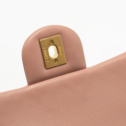 Chanel Pearl Crush Mini Square Flap Bag Lambskin Pink (Microchip)