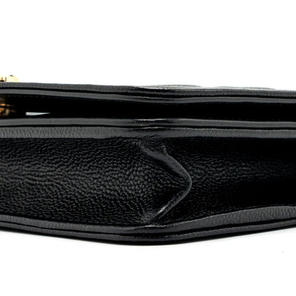 Chanel Boy Wallet On Chain Caviar Black L (microchip)