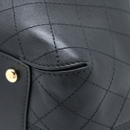 Chanel Drawstring Bucket Bag Calfskin Black L