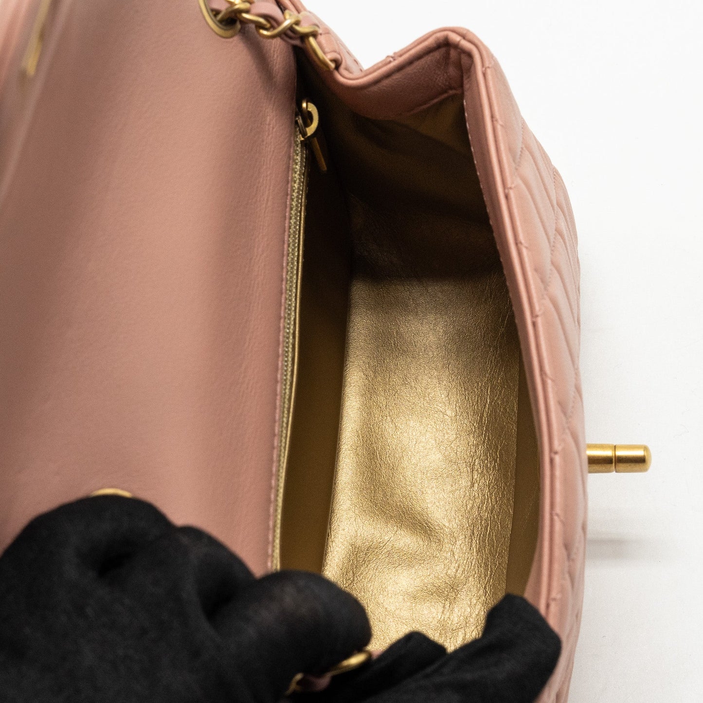 Chanel Pearl Crush Mini Square Flap Bag Lambskin Pink (Microchip)