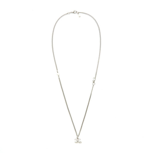 Chanel mini CC logo necklace