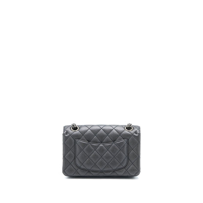 Chanel Mini 2.55 Reissue Flap Bag Goatskin Dark Grey Ruthenium Hardware