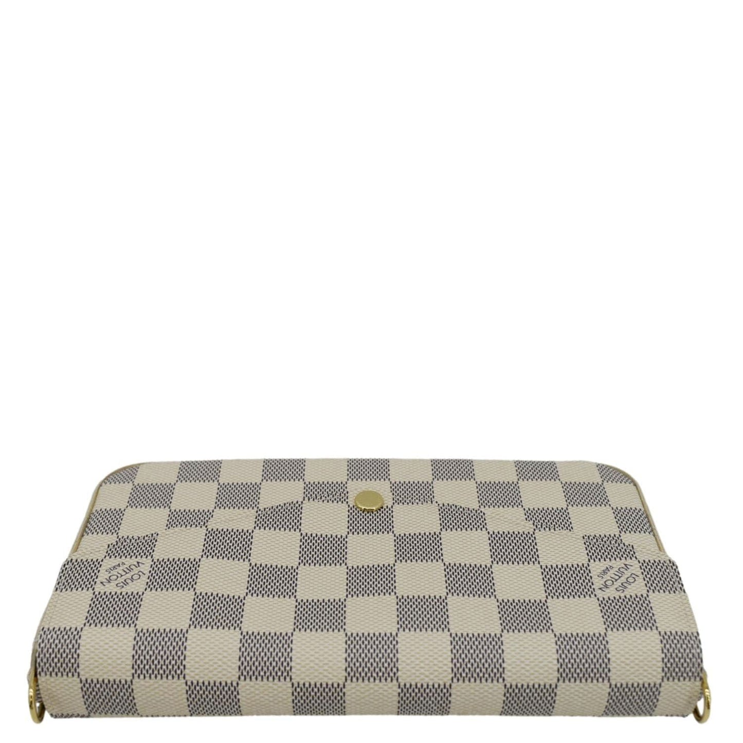 LOUIS VUITTON Felicie Pochette Damier Azur Crossbody Bag Rose Ballerine