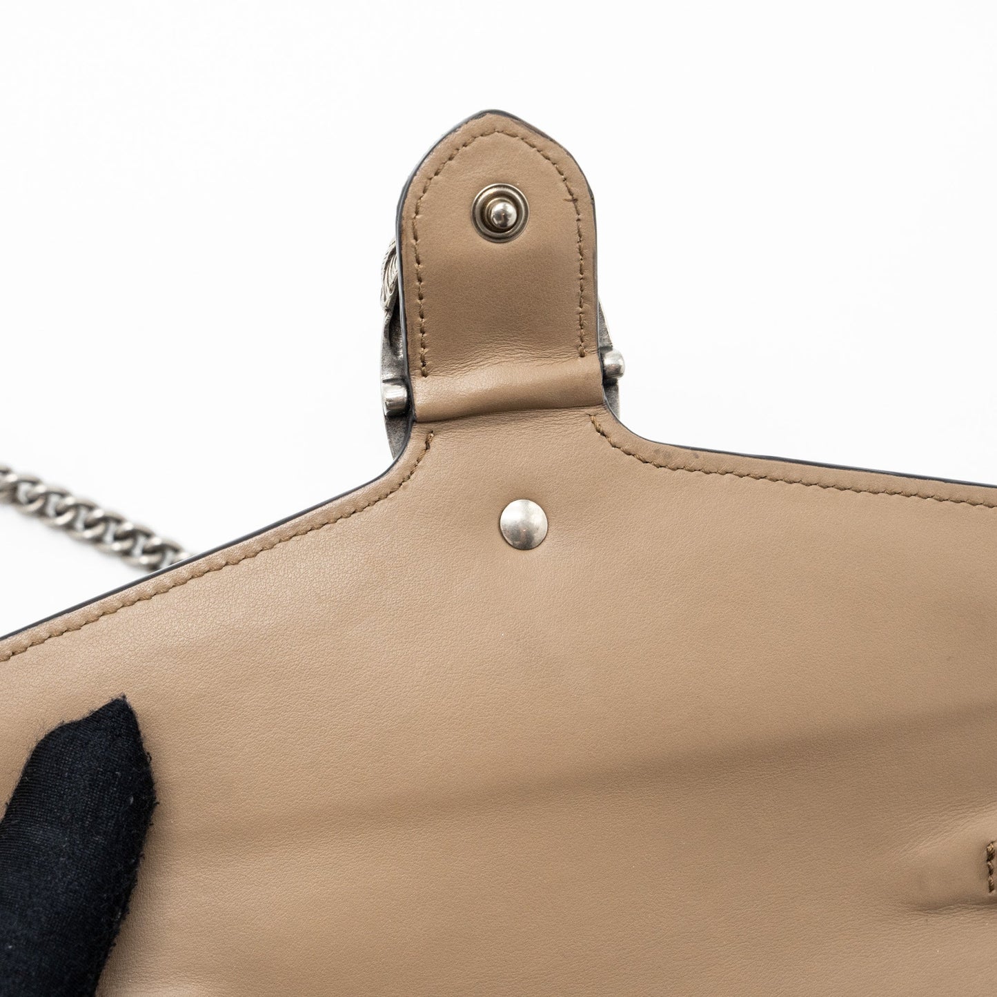 Gucci Dionysus Wallet On Chain GG Supreme Canvas/ Leather Beige/ Ebony SHW