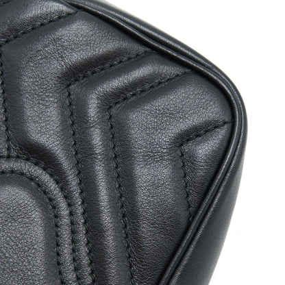 Gucci GG Marmont Super Mini Chain Bag Calfskin Black Brushed