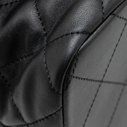 Chanel Drawstring Two Pockets Backpack Calfskin Black