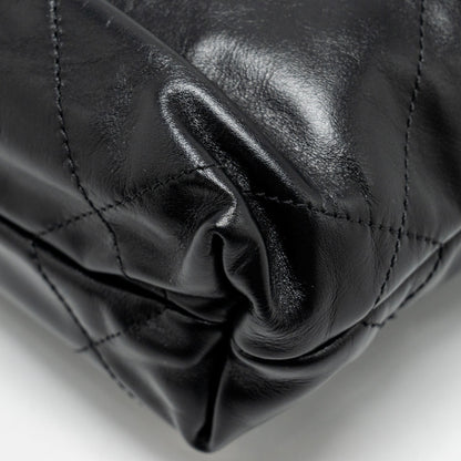 Chanel Mini 22 Bag Calfskin So Black (Microchip)