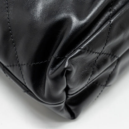 Chanel Mini 22 Bag Calfskin So Black (Microchip)