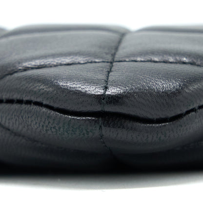 Chanel O Case Pouch Lambskin Black L