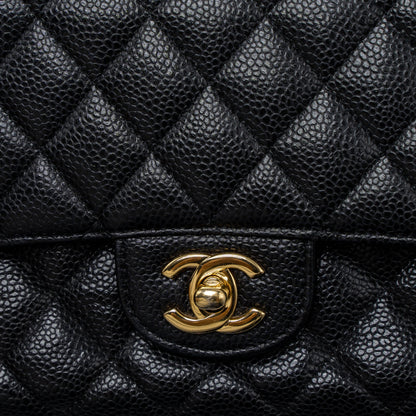 Chanel Medium Classic Double Flap Bag Caviar Black