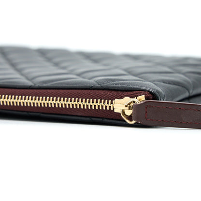 Chanel O Case Pouch Lambskin Black L