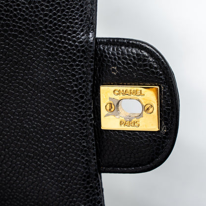 Chanel Medium Classic Double Flap Bag Caviar Black