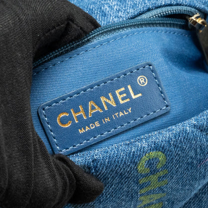 Chanel 22P Flap bag denim blue  (microchip)