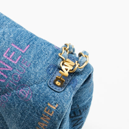 Chanel 22P Flap bag denim blue  (microchip)