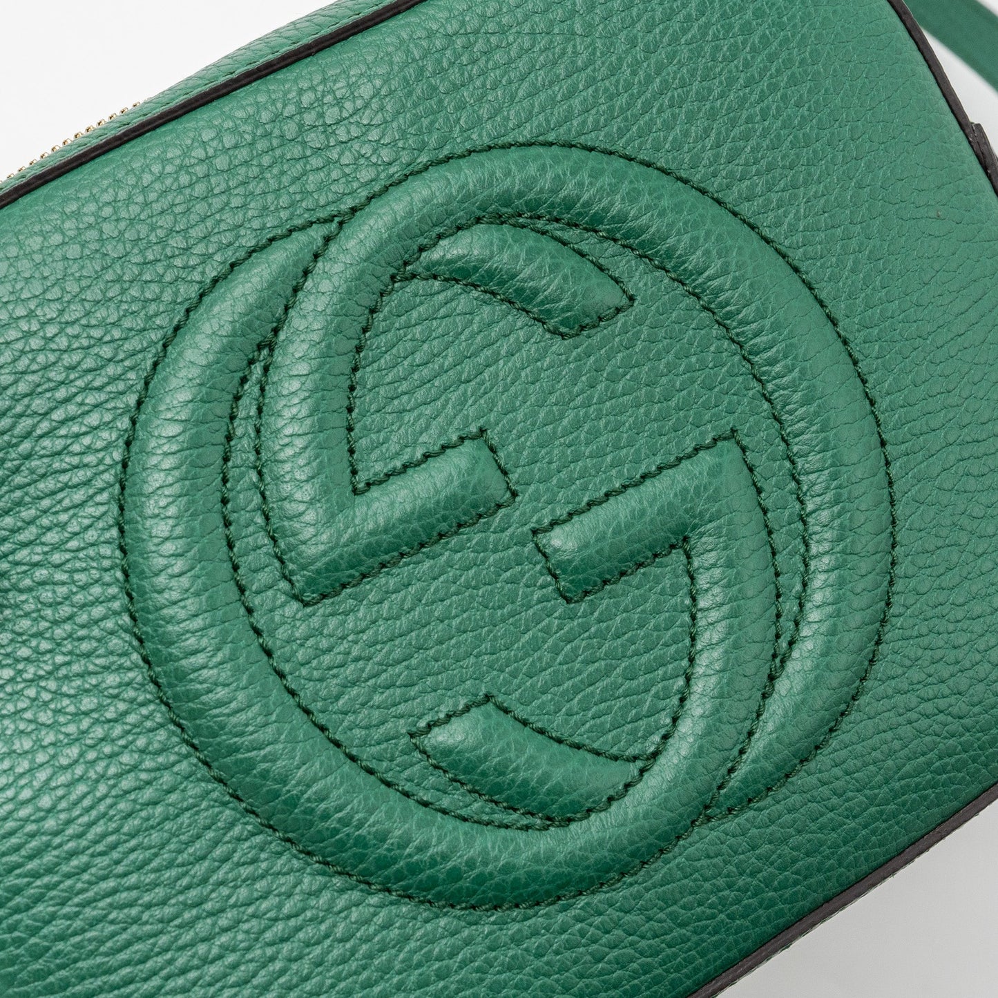 Gucci disco soho camera bag calfskin green L
