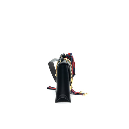 GUCCI SYLVIA SMALL LEATHER BAG BLACK
