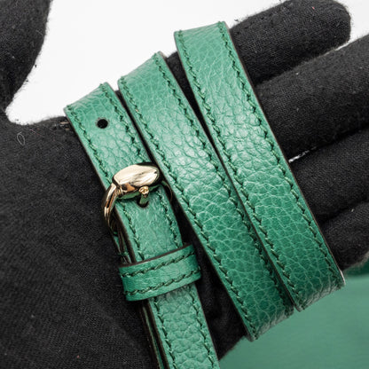 Gucci disco soho camera bag calfskin green L