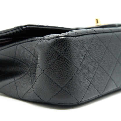 Chanel medium Classic double flap Bag Caviar black  serial 25