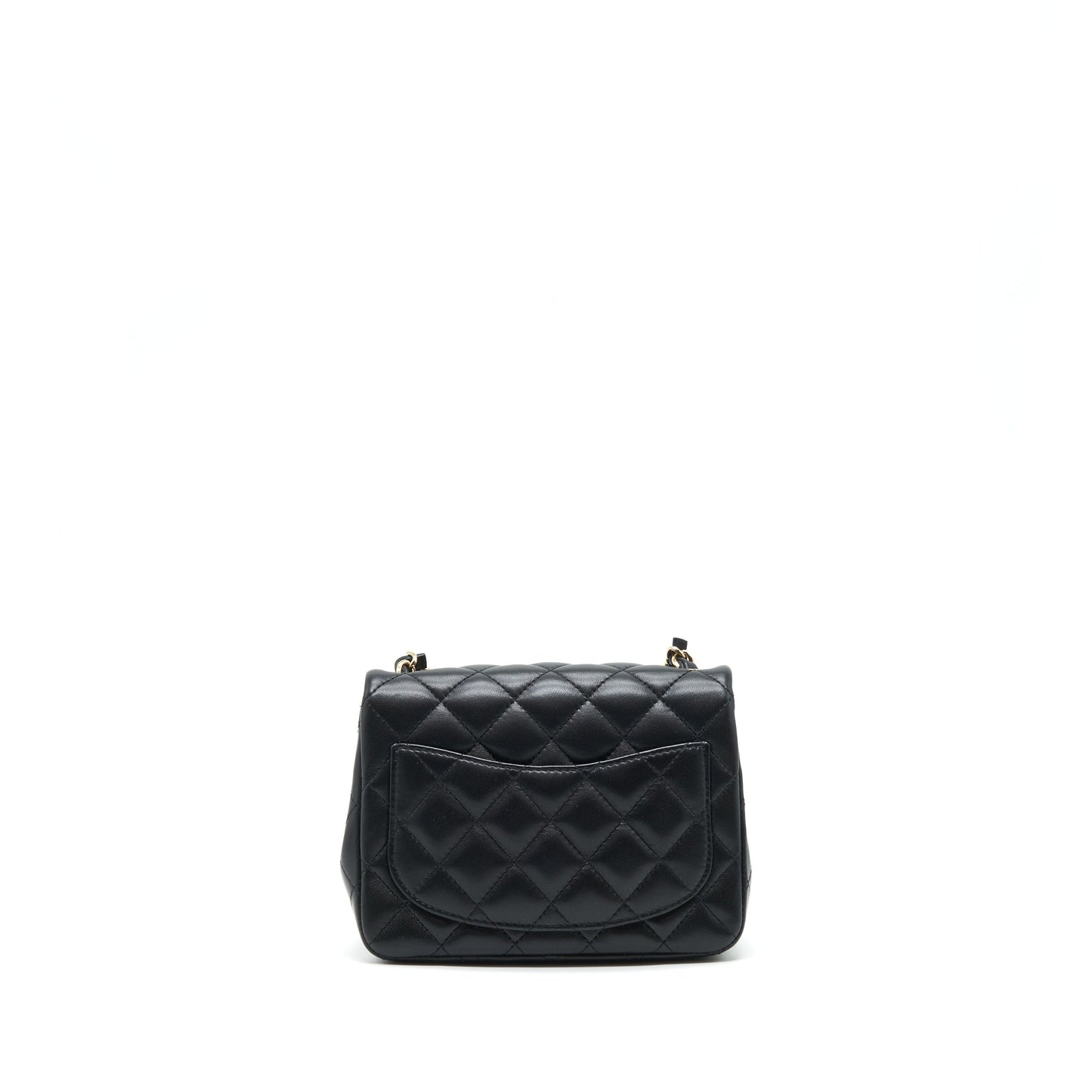 Chanel Mini Square Flap Bag Lambskin Black L