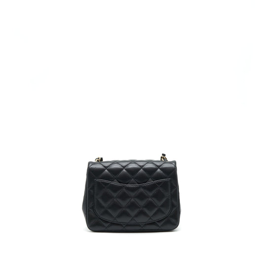 Chanel Mini Square Flap Bag Lambskin Black L