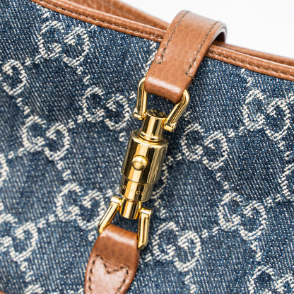 Gucci Mini 1961 Jackie Bag Denim Blue/Brown