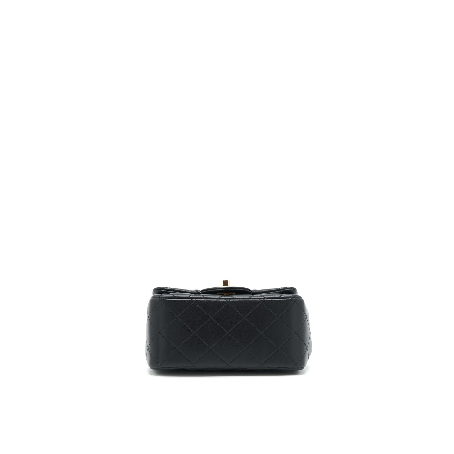 Chanel Mini Square Flap Bag Lambskin Black L