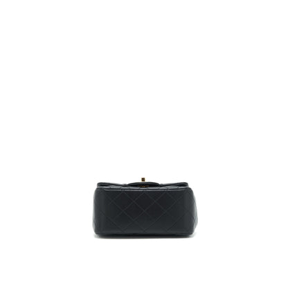 Chanel Mini Square Flap Bag Lambskin Black L