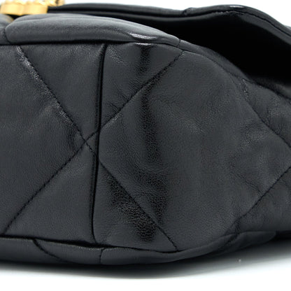 Chanel Medium 19 Bag Goatskin Black Multicolour Hardware