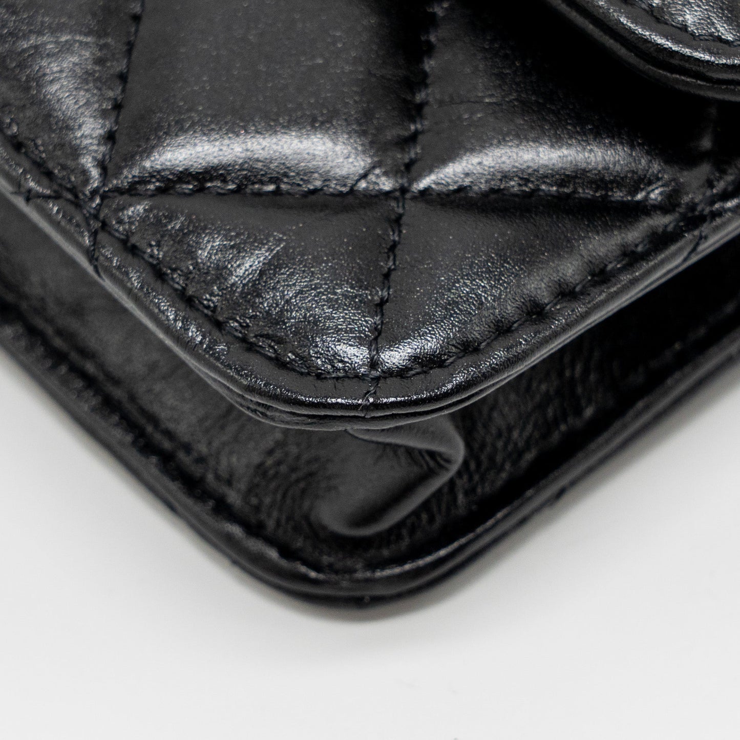 Chanel Maxi Pearl Clutch with Chain Lambskin Black